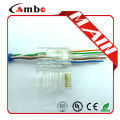 5 Gold Plating retransmissível rj45 ethernet conector de cabo LAN alta qualidade